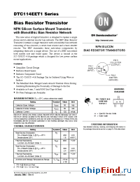 Datasheet DTC124XET1 manufacturer ON Semiconductor